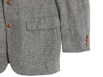 デッドストック 80s USA製 ハリスツイード テーラード ジャケット メンズ M 程/ 新品 ヴィンテージ ブレザー ツイード ウール マルチカラー