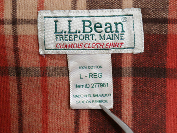 エルエルビーン チェック シャモア クロス 長袖 シャツ メンズ L / ネルシャツ TRADITIONAL FIT ヘビーウェイト ポケット付き マルチカラー