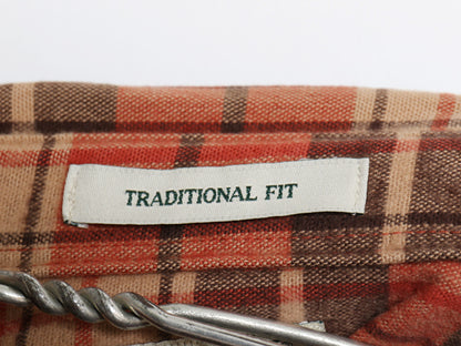 エルエルビーン チェック シャモア クロス 長袖 シャツ メンズ L / ネルシャツ TRADITIONAL FIT ヘビーウェイト ポケット付き マルチカラー