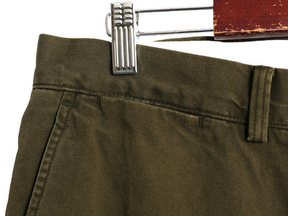 ポロ ラルフローレン コットン チノパンツ メンズ 36 32 スラックス チノパン ストレート ノータック アーミー タイプ ワンポイント カーキ