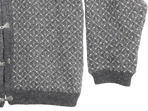 90s ノルウェー製 エルエルビーン バーズアイ ニット カーディガン レディース XL / オールド ウール セーター 前開き 羽織り 大きいサイズ