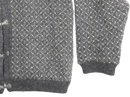 90s ノルウェー製 エルエルビーン バーズアイ ニット カーディガン レディース XL / オールド ウール セーター 前開き 羽織り 大きいサイズ