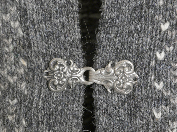 90s ノルウェー製 エルエルビーン バーズアイ ニット カーディガン レディース XL / オールド ウール セーター 前開き 羽織り 大きいサイズ