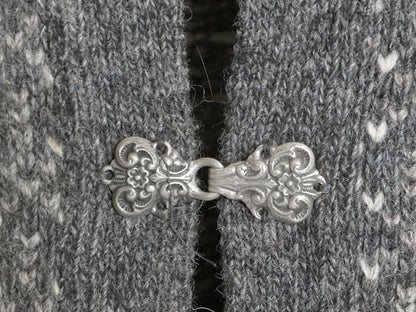 90s ノルウェー製 エルエルビーン バーズアイ ニット カーディガン レディース XL / オールド ウール セーター 前開き 羽織り 大きいサイズ