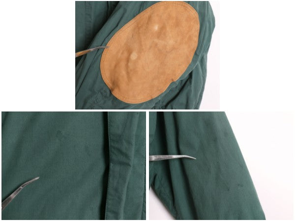 90s ノーティカ ダウン ジャケット メンズ XL 古着 オールド フルジップ コットン 本革 レザー ブルゾン ジャンパー アウター 大きいサイズ