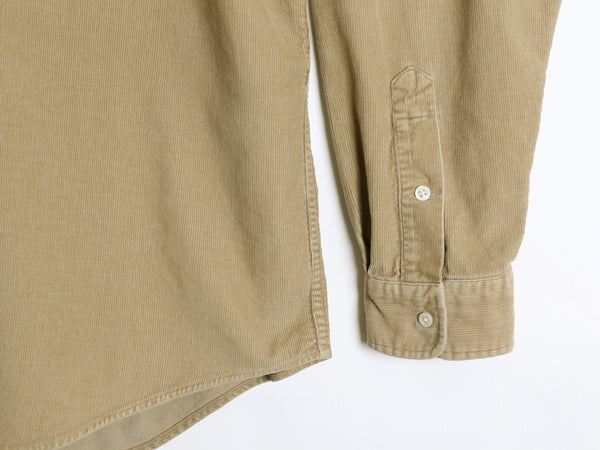 90s BIG SHIRT ラルフローレン 細畝 コーデュロイ 長袖 ボタンダウン シャツ メンズ XL / オールド ポロ ワンポイント ポニー 大きいサイズ