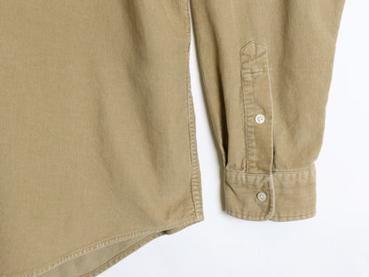 90s BIG SHIRT ラルフローレン 細畝 コーデュロイ 長袖 ボタンダウン シャツ メンズ XL / オールド ポロ ワンポイント ポニー 大きいサイズ