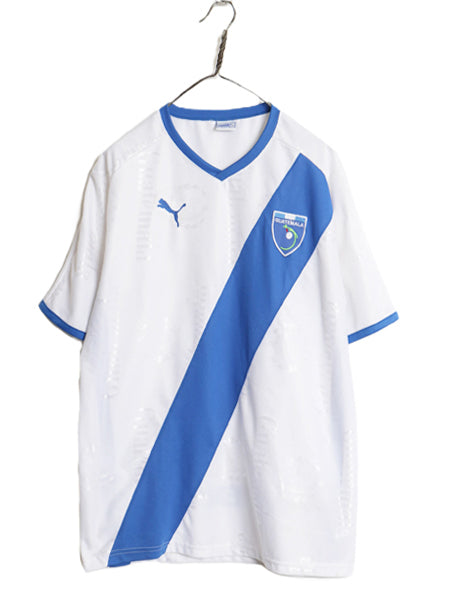 プーマ グアテマラ 代表 サッカー ユニフォーム メンズ L / 古着 正規品 2010 モデル オフィシャル 当時物 Vネック ゲームシャツ Tシャツ