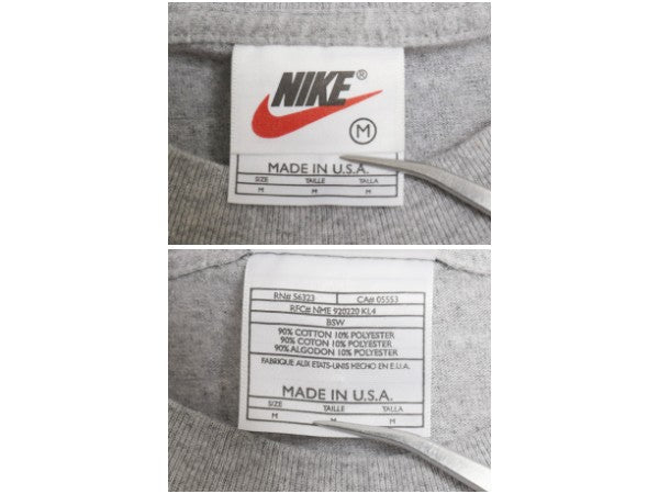 90s USA製 ナイキ プリント Tシャツ メンズ M / オールド 当時物 スウッシュ ベースボール アート グラフィック カットソー ヘビーウェイト
