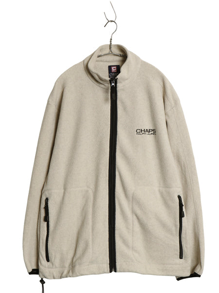 90s チャップス ラルフローレン フルジップ フリース ジャケット メンズ M / オールド ポロ ハイネック ジャンパー ブルゾン ワンポイント