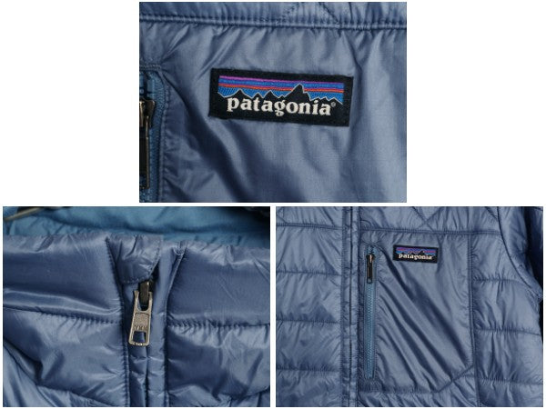 パタゴニア ラダリー ジャケット レディース M / 古着 19年製 アウトドア 中綿 キルティング ナイロン フルジップ ブルゾン ハイネック 青