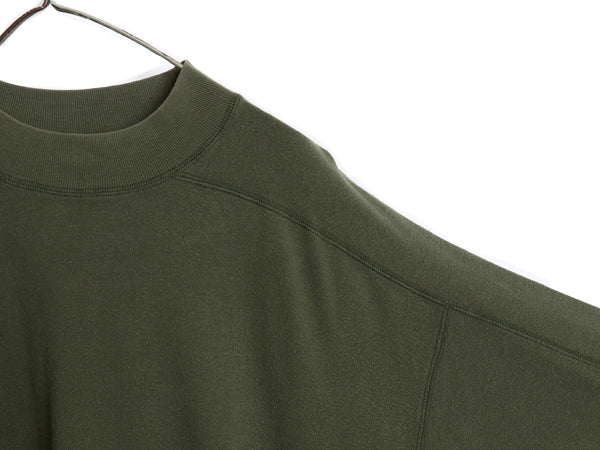 90s オールド ギャップ モックネック 長袖 Tシャツ メンズ М 古着 オールド ロンT フットボール カットソー ヘビーウェイト 無地 グリーン