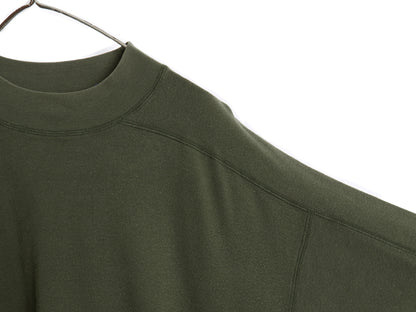 90s オールド ギャップ モックネック 長袖 Tシャツ メンズ М 古着 オールド ロンT フットボール カットソー ヘビーウェイト 無地 グリーン