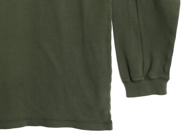 90s オールド ギャップ モックネック 長袖 Tシャツ メンズ М 古着 オールド ロンT フットボール カットソー ヘビーウェイト 無地 グリーン