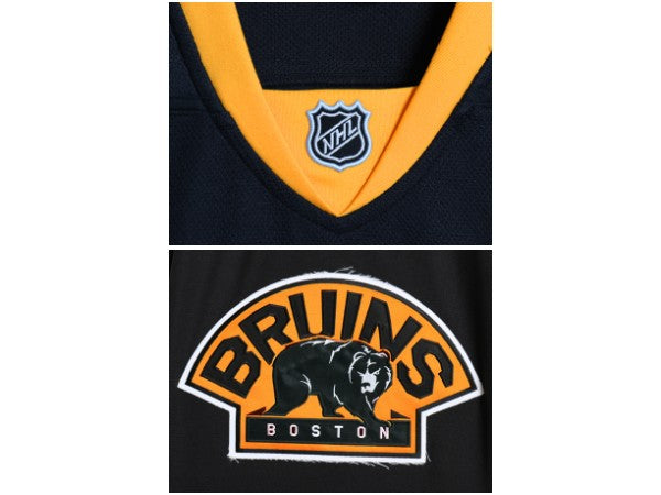 ブルーインズ ホッケー ジャージ メンズ M / NHL オフィシャル リーボック アイスホッケー ユニフォーム ゲームシャツ 長袖シャツ ブラック