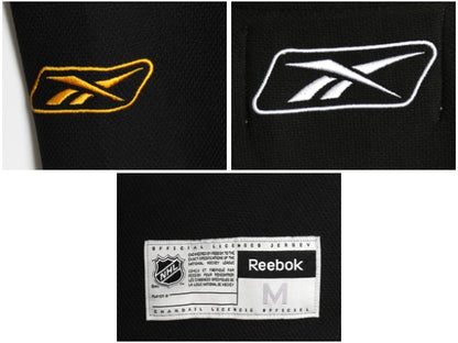 ブルーインズ ホッケー ジャージ メンズ M / NHL オフィシャル リーボック アイスホッケー ユニフォーム ゲームシャツ 長袖シャツ ブラック