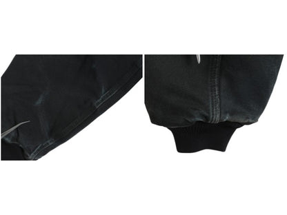 USA製 カーハート アクティブ ジャケット メンズ M ワーク ダック フード パーカー メッシュ ライナー フルジップ ブルゾン 企業 ブラック