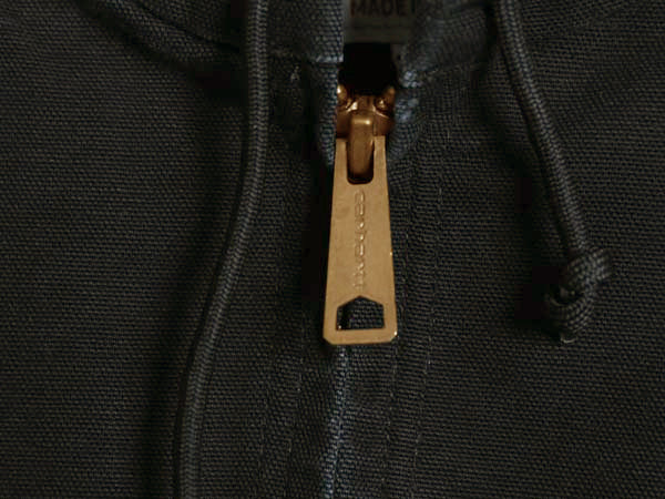 USA製 カーハート アクティブ ジャケット メンズ M ワーク ダック フード パーカー メッシュ ライナー フルジップ ブルゾン 企業 ブラック