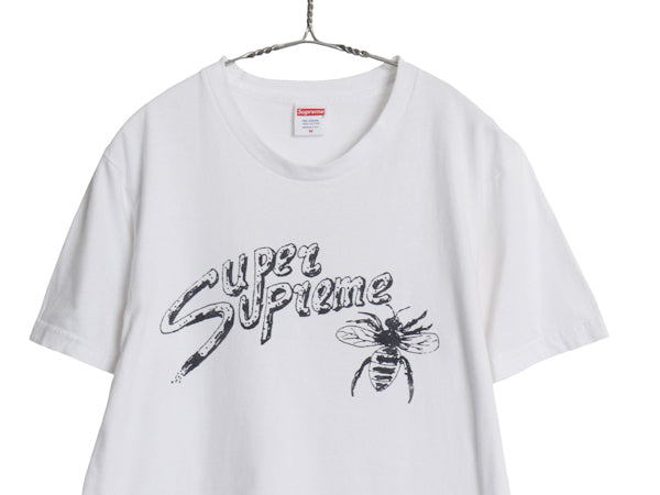 17SS USA製 シュプリーム アート イラスト プリント Tシャツ メンズ M 古着 ハチ グラフィック ヘビーウェイト コットン ボックス ロゴ 白
