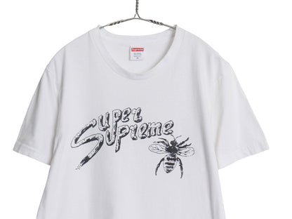 17SS USA製 シュプリーム アート イラスト プリント Tシャツ メンズ M 古着 ハチ グラフィック ヘビーウェイト コットン ボックス ロゴ 白