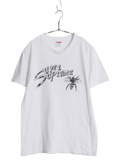17SS USA製 シュプリーム アート イラスト プリント Tシャツ メンズ M 古着 ハチ グラフィック ヘビーウェイト コットン ボックス ロゴ 白