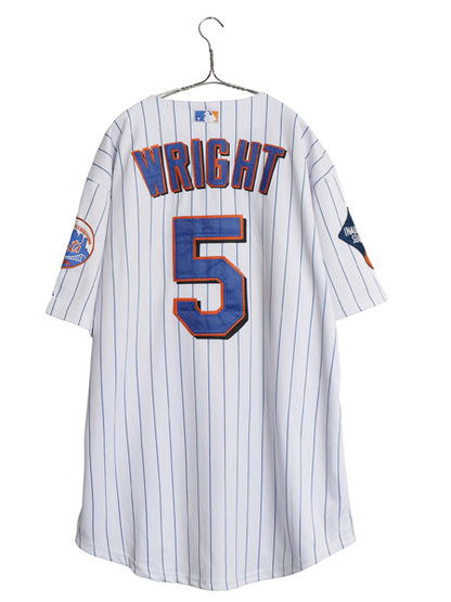 デッドストック メッツ ベースボール シャツ メンズ XXXL 程 MLB オフィシャル マジェスティック 大リーグ ユニフォーム 野球 大きいサイズ