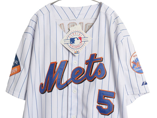デッドストック メッツ ベースボール シャツ メンズ XXXL 程 MLB オフィシャル マジェスティック 大リーグ ユニフォーム 野球 大きいサイズ