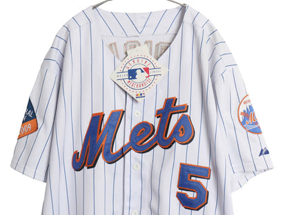 デッドストック メッツ ベースボール シャツ メンズ XXXL 程 MLB オフィシャル マジェスティック 大リーグ ユニフォーム 野球 大きいサイズ