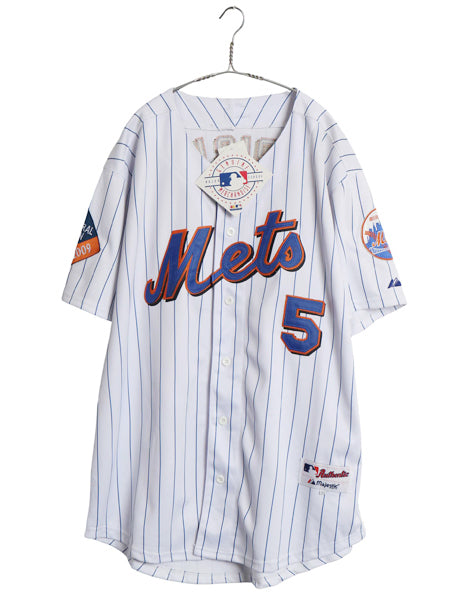 デッドストック メッツ ベースボール シャツ メンズ XXXL 程 MLB オフィシャル マジェスティック 大リーグ ユニフォーム 野球 大きいサイズ