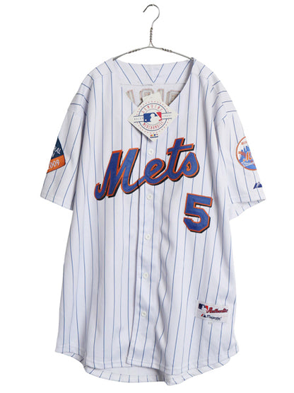 デッドストック メッツ ベースボール シャツ メンズ XXXL 程 MLB オフィシャル マジェスティック 大リーグ ユニフォーム 野球 大きいサイズ