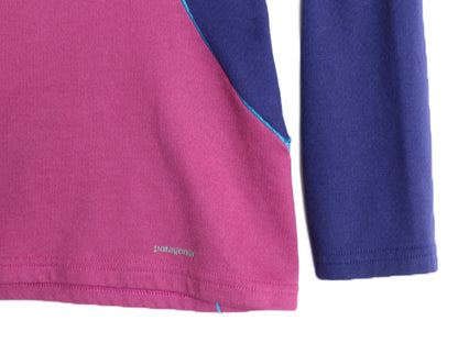 パタゴニア キャプリーン 3 長袖 Tシャツ レディース S / 11年製 アウトドア ハーフジップ ロンT インナー ストレッチ ハイネック パープル