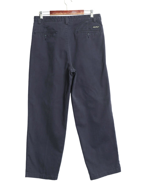 00s エディバウアー コットン チノ パンツ メンズ 33 30 / オールド RELAXED FIT ツータック チノパン スラックス ストレート ボトムス 紺