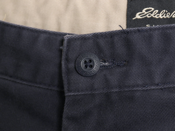 00s エディバウアー コットン チノ パンツ メンズ 33 30 / オールド RELAXED FIT ツータック チノパン スラックス ストレート ボトムス 紺