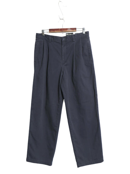 00s エディバウアー コットン チノ パンツ メンズ 33 30 / オールド RELAXED FIT ツータック チノパン スラックス ストレート ボトムス 紺