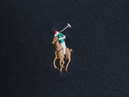 ポロ ラルフローレン 長袖 Tシャツ メンズ XL / CUSTOM SLIM FIT ロンT ワンポイント ポニー カットソー コットン 大きいサイズ 無地 黒