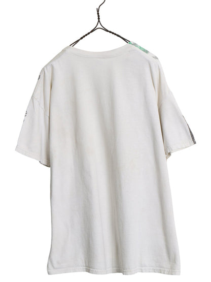 00s ★ 100ドル 札 オールオーバー プリント Tシャツ メンズ XL 程/ 古着 オールド 当時物 紙幣 大判 アート イラスト 総柄 ヒップホップ 