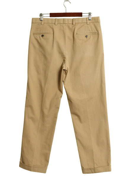 ブルックスブラザーズ チノ パンツ メンズ 35 30 古着 ツータック スラックス ストレート チノパン ストレッチ コットン ボトムス ベージュ