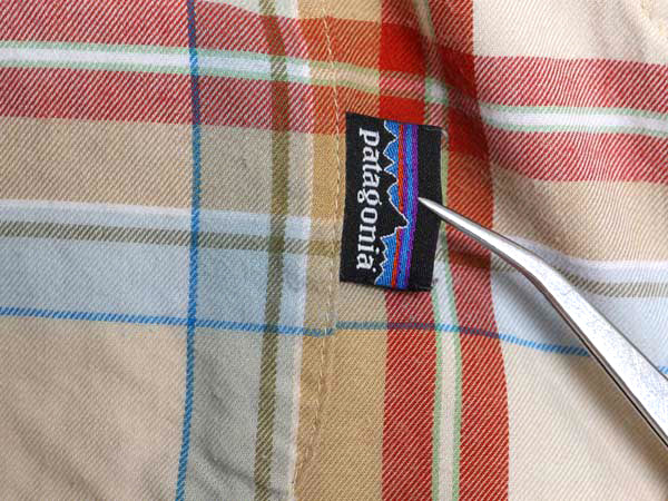 パタゴニア ロングスリーブ オーガニック ピマ コットン シャツ メンズ M / 古着 12年製 長袖シャツ チェック マルチカラー ポケット付き