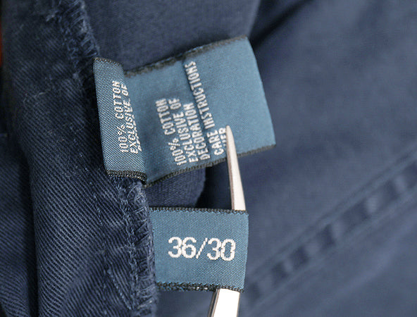 ポロ ラルフローレン チノ パンツ メンズ 36 30 古着 ノータック ストレート コットン チノパン ボトムス 5ポケット ワンポイント ネイビー