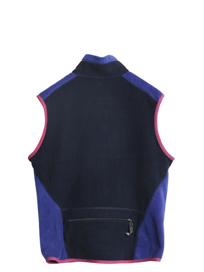 90s USA製 パタゴニア フライヤー ベスト メンズ M / オールド 97年製 フルジップ ハイネック フリース PEF キャプリーン 重ね着 前開き 青