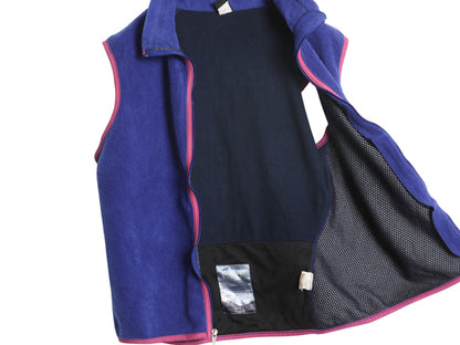 90s USA製 パタゴニア フライヤー ベスト メンズ M / オールド 97年製 フルジップ ハイネック フリース PEF キャプリーン 重ね着 前開き 青