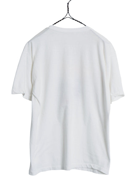 80s ★ 下ネタ ジョーク イラスト プリント Tシャツ メンズ M / ヴィンテージ シングルステッチ エロ アート フィッシング キャラクター 白