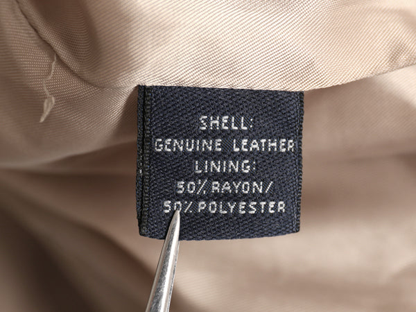 ブルックスブラザーズ 本革 スウェードレザー ジャケット メンズ M 革ジャン フルジップ ブルゾン ジャンパー ライナー付き ライダース 茶