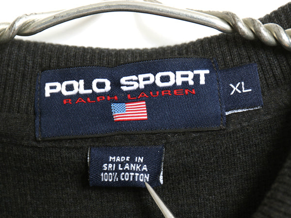 90s ポロスポーツ ラルフローレン ボーダー 半袖 ポロシャツ メンズ XL 古着 オールド ポロ 半袖シャツ サーマル ストレッチ 大きいサイズ