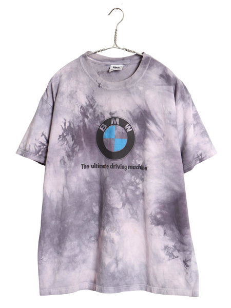 90s USA製 BMW プリント タイダイ Tシャツ メンズ L / オールド 企業 イラスト グラフィック ヘビーウェイト オフィシャル 自動車 当時物