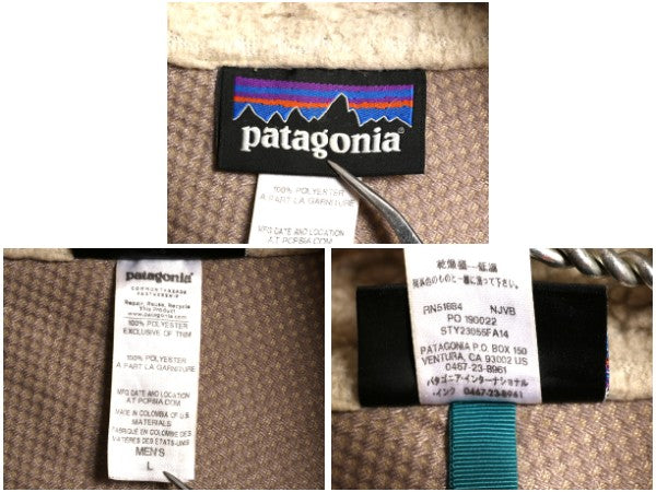 パタゴニア クラシック レトロX フリース ジャケット メンズ L / 14年製 フルジップ アウトドア ボア パイル ツートン ブルゾン ナチュラル