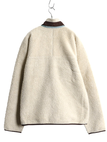パタゴニア クラシック レトロX フリース ジャケット メンズ L / 14年製 フルジップ アウトドア ボア パイル ツートン ブルゾン ナチュラル