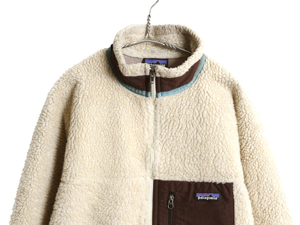 パタゴニア クラシック レトロX フリース ジャケット メンズ L / 14年製 フルジップ アウトドア ボア パイル ツートン ブルゾン ナチュラル
