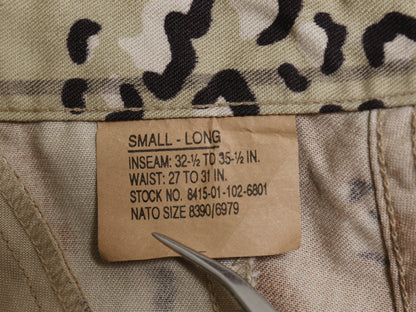 90s US ARMY 米軍実物 デザート カモ カーゴ パンツ SMALL LONG / オールド 90年製 BDU 6C チョコチップ 迷彩柄 ボトムス ミリタリー 軍物 