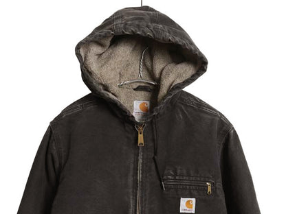 US企画 カーハート ダック シエラ ジャケット レディース S 古着 裏 ボア パイル フリース フルジップ ブルゾン アクティブ 廃盤 黒 ワーク